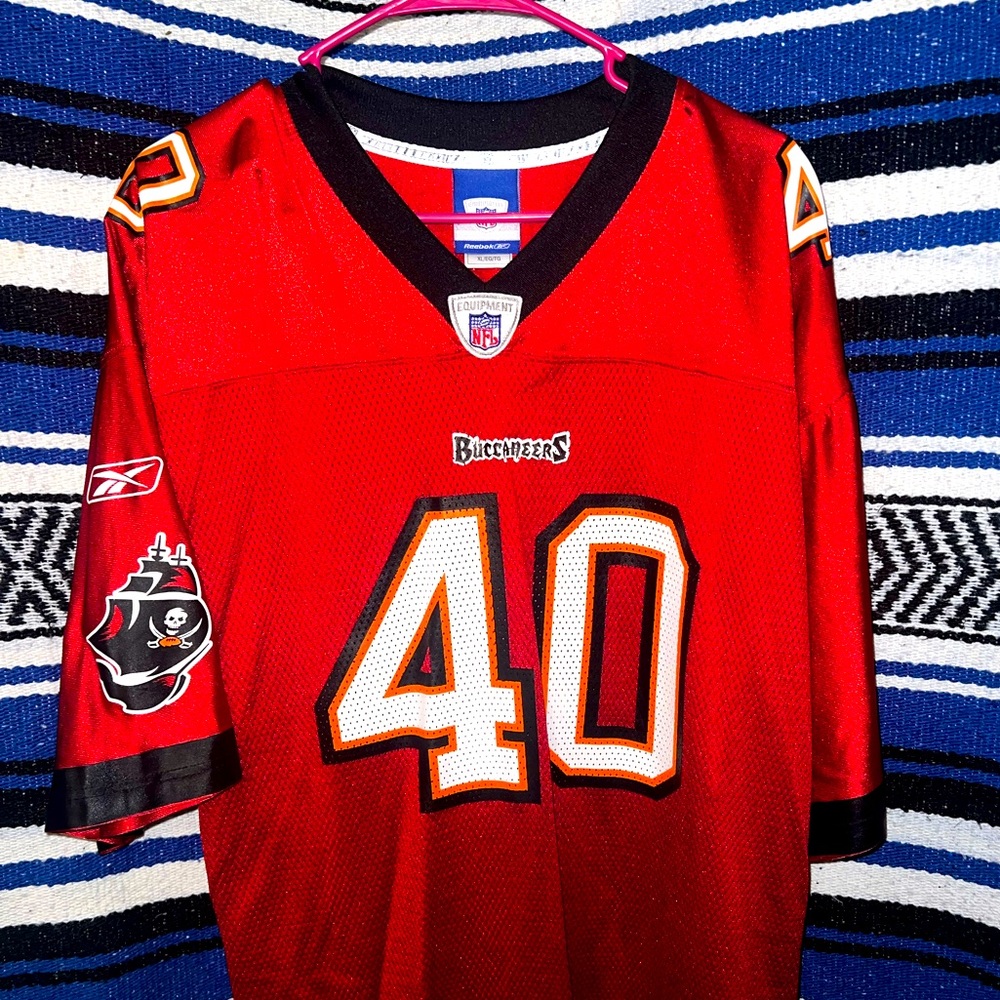 Mike Alstott Tampa Bay Buccaneers authentic Reebok red triple stitched 40 jersey